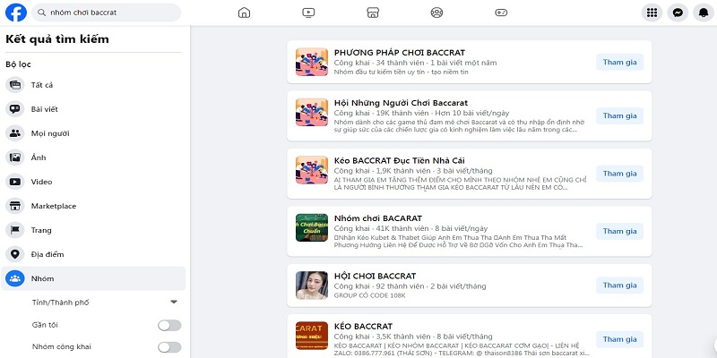 Diễn đàn chơi bài Baccarat uy tín và cách tham gia 3 Các nhóm chơi bài Baccarat trên Facebook