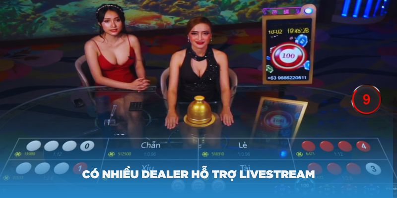 Livestream Đánh Tài Xỉu Hấp Dẫn Tại Nhà Cái Jun88 4 Có nhiều dealer hỗ trợ livestream đánh tài xỉu tại Jun88